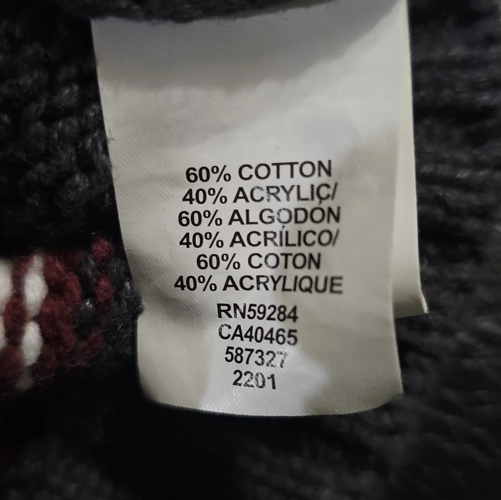 The Children's Place Fair Isle Sweater Shawl Neck Snowflake Striped Knit 6-9mos‎